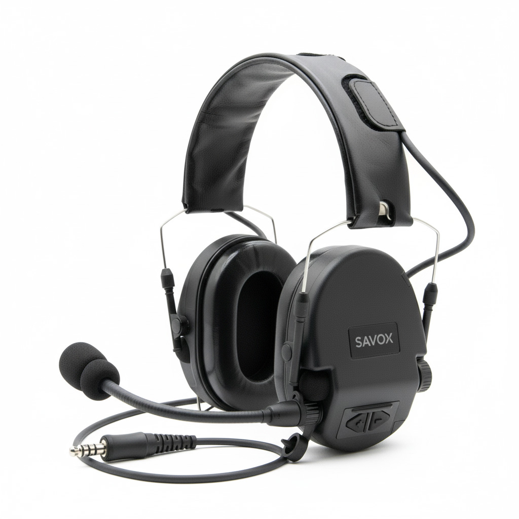SAVOX Noise-COM 200 C-C Tactical Communications Headset